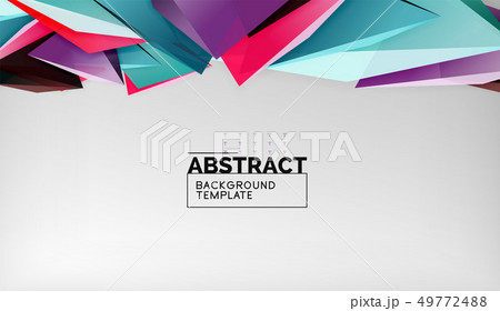 Abstract color triangles geometric background. 49772488