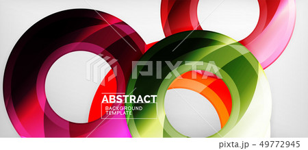 Glossy circles geometric background 49772945