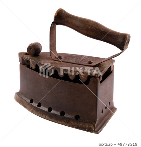 Old iron retro on a white background. 49773519