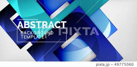 Abstract geometric background. Glossy square 49775060