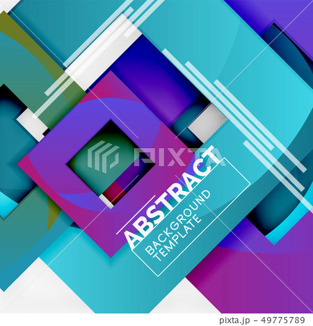 Color square composition with text. Geometric 49775789