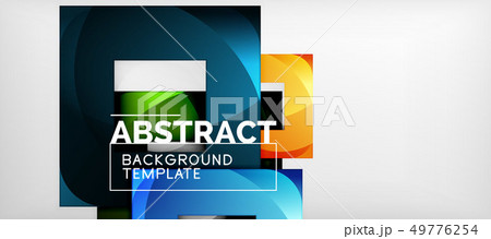 Background with color squares composition, modern 49776254