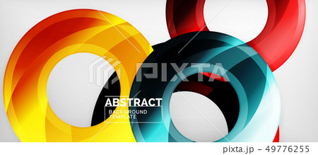 Modern geometric circles abstract background, 49776255