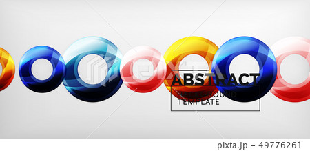 Glossy circles geometric background 49776261