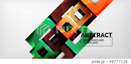 Abstract geometric background. Glossy square 49777126