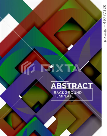Color square composition with text. Geometric 49777320