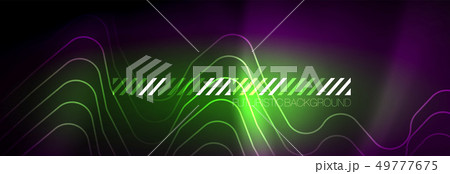 Glowing neon abstract lines, techno futuristic 49777675