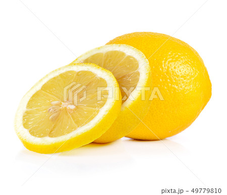 fresh lemons isolated on white background. fresh lemons isolated on white background. 49779810