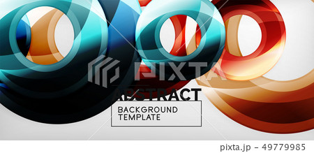 Glossy circles geometric background Glossy circles geometric background 49779985