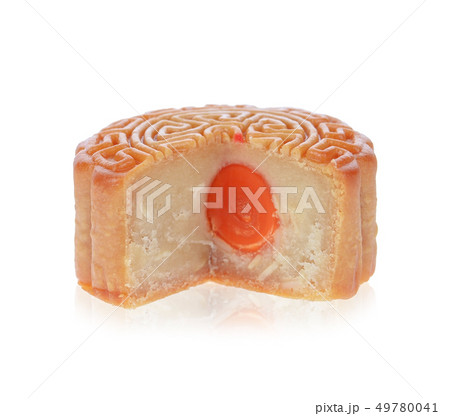 mooncake isolated on white background 49780041