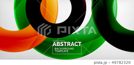 Colorful vector rings geometric abstract 49782320