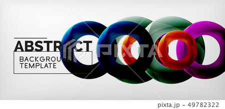 Flying circles geometric abstract background Flying circles geometric abstract background 49782322