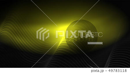 Neon lines wave background. Abstract composition 49783118