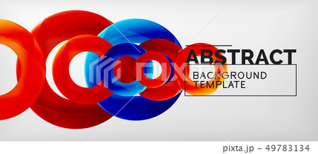 Flying circles geometric abstract background Flying circles geometric abstract background 49783134