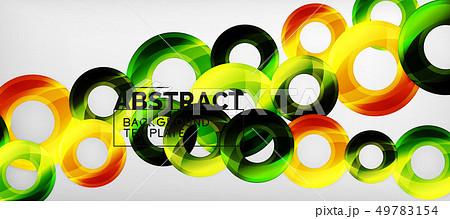 Glossy circles geometric background 49783154