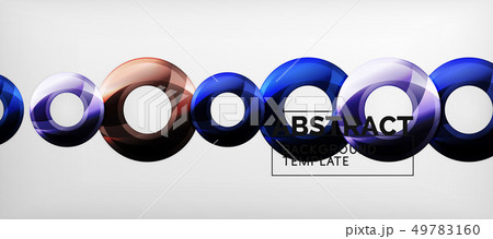 Modern geometric circles abstract background, 49783160
