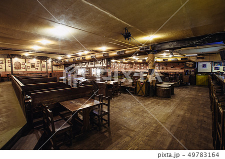 empty tables in the beer pub 49783164