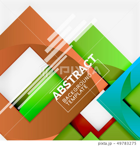 Color square composition with text. Geometric 49783275