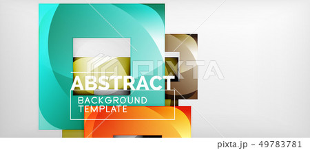 Square background, abstract squares on grey, 49783781