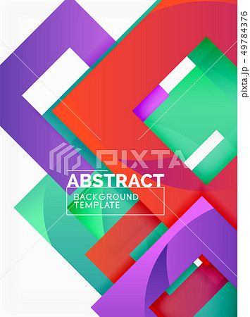 Color square composition with text. Geometric 49784376