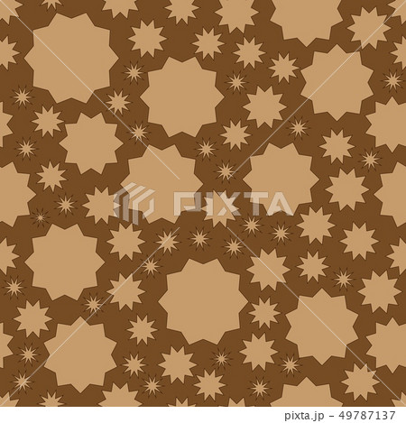 Vector geometric ornament texture with linear stars, angular geometric figures 49787137