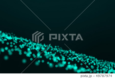 Abstract 3d rendering futuristic dots and lines. Abstract 3d rendering futuristic dots and lines. 49787974
