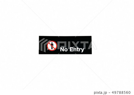 black no entry sign box in airport terminal  49788560