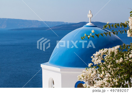 Santorini skyline. Beautiful Santorini landscape 49789207