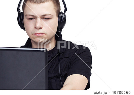 Man with Stress and frustration caused  49789566