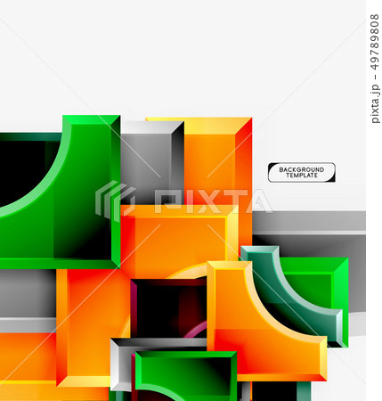 Geometrical 3d shapes background 49789808
