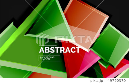 Glossy squares and triangles geometric backgrounds 49790370