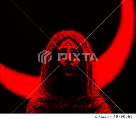 Beautiful girl with black hair developing in the 49790669