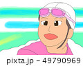 プールサイドで笑う女の子 49790969