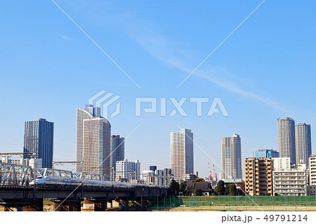 多摩川土手より　武蔵小杉高層ビル群 49791214