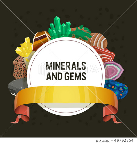 Gem mineral vector crystalline stone precious gemstone for jewellery illustration backdrop of jewel 49792554