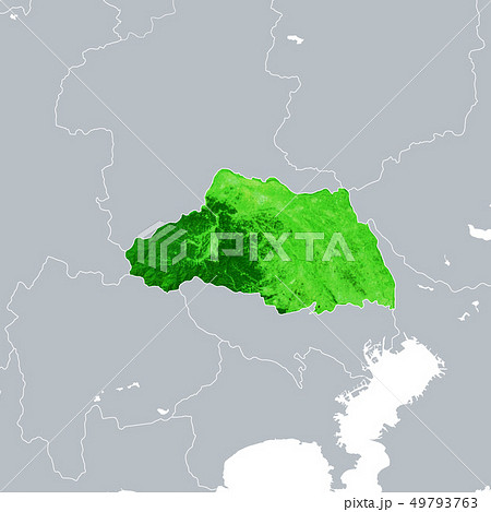 埼玉県地図のイラスト素材