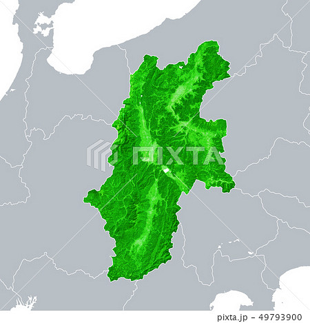 長野県地図のイラスト素材