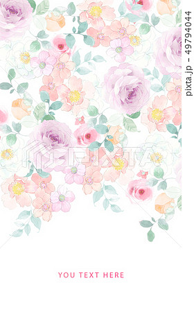透明水彩 水彩画 花 49794044