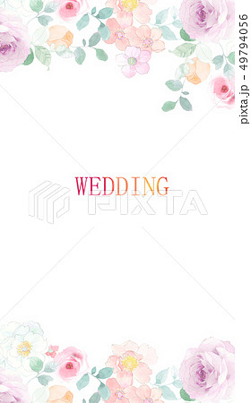 透明水彩 水彩画 花 49794056