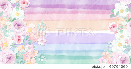 透明水彩 水彩画 花 49794060