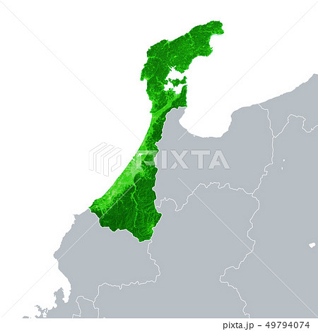 石川県地図のイラスト素材