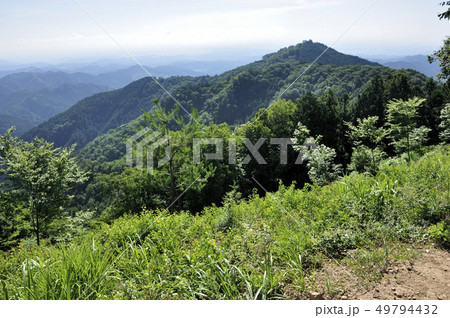 岩茸石山の山頂より高水山 岩茸石山の山頂より高水山 49794432