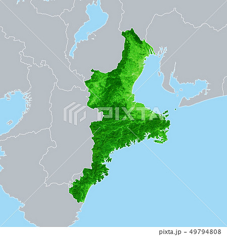 三重県地図のイラスト素材