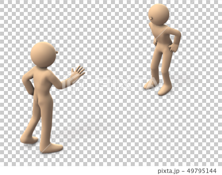 苛立つ相手に反論するキャラクター 49795144