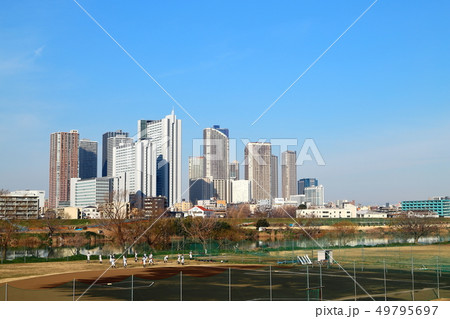 多摩川河川敷より 武蔵小杉高層ビル群 多摩川河川敷より 武蔵小杉高層ビル群 49795697