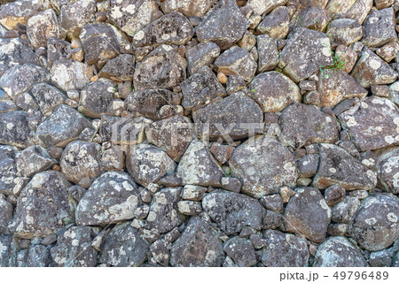 背景素材 松江城石垣 49796489