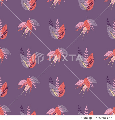 Purple Seamless Lovely Pattern in Herbal Style Purple Seamless Lovely Pattern in Herbal Style 49798377