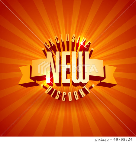 Gold 3D sale offer logo on bright background  49798524