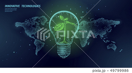 Light bulb with small plant on world map. Lamp saving energy ecology environment sprout idea concept Light bulb with small plant on world map. Lamp saving energy ecology environment sprout idea concept 49799986