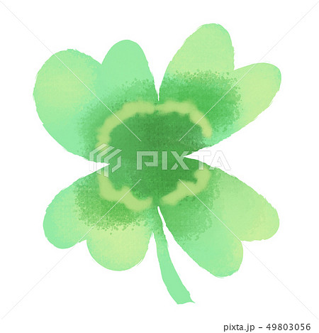 四つ葉のクローバーの水彩風イラストのイラスト素材